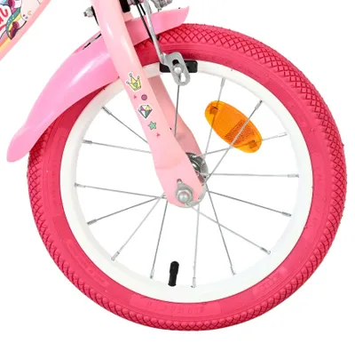 Produktbild von Volare Unicorn Kinderfahrrad - Mädchen - 14 Zoll - Rosa - Zwei Handbremsen