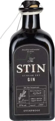 Immagine prodotto di STIN Styrian Dry Gin OVERPROOF 57 %  0,50 litri