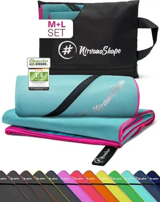 Produktbild von Famanu Mikrofaser-Handtuch absorbierend, leicht, schnelltrocknend - ideal für Reisen, Fitness, Yoga, Sauna
