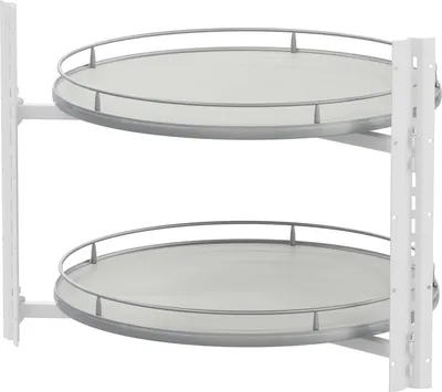 Produktbild von VS COR Wheel Pro Drehteller für Eckschrank Organizer - Rondell Küchenschrank drehbar 4/4-Kreis, KB 800mm, hellgrau/silber