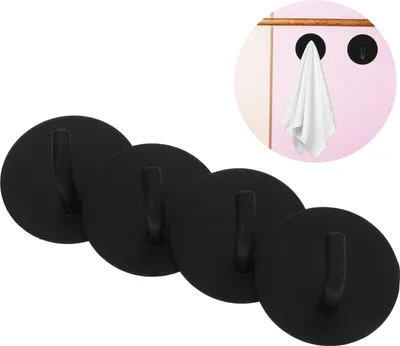 Produktbild von 6er-Pack selbstklebende Wandhaken, starke Klebehaken für Küchenutensilien im Innenbereich und auf Fliesen