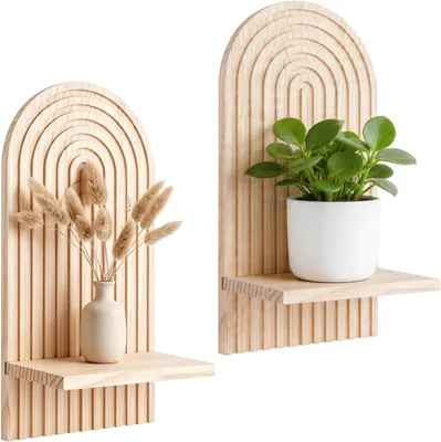 Zdjęcie produktu dla Półka ścienna 35x18x10 cm, 2 sztuki, drewno, do pokoju dziecięcego