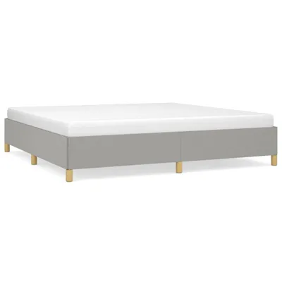 Image de vidaXL Cadre de lit sans matelas gris clair 200x200 cm Tissu