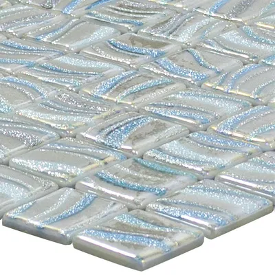 Produktbild von Glas Schwimmbad Pool Mosaik Marisburg Grau Glitzer