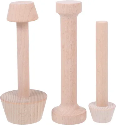 Produktbild von 3-teilige Backformen aus Holz für Tarte und Gebäck, doppelseitig, antihaftbeschichtet und geschmackstral für Haushalt und Party-Desserts