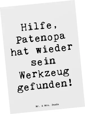 Produktbild von Mr. & Mrs. Panda Grußkarte Spruch Patenopa Abenteuer - Weiß - Geschenk, Jubiläen, Weihnachten, Handwerk, Großvater, Ansichtskarten, Humor, kunstkarte, Ansichtskarte