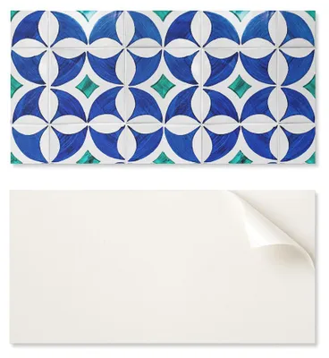 Image de Planche de vinyle adhésive, dimensions 120x60 cm, motif géométrique de carreaux