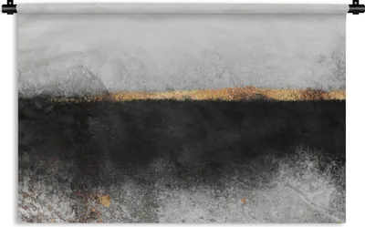 Produktbild von MuchoWow® Wandteppich Wandbehang Gold - Abstrakt - Luxus 90x60 cm Tapisserie Dekoration Wandtuch - Wandskulpturen - Bildteppich