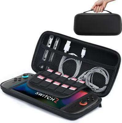 Obrázok produktu pre INF Sada púzdier Switch 2 – ochranné prenosné púzdro s príslušenstvom, viacfarebné PU+EVA+ABS+silikón, kompatibilné s Nintendo Switch 2