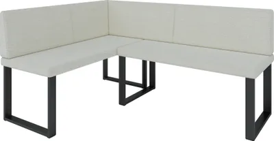 Produktbild von Eckbank AKIKO METAL Corner Bench 142x196 links - Eckbankgruppe f r Ihrem Esszimmer, K che modern, Sitzecke, Essecke. Perfekt f r K che, B ro und Rezeption. Solide und starke Verarbeitung. Easy Care