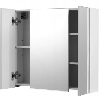Produktbild von Wandhängender Badezimmerschrank mit Dreifach-Spiegel Modern 60x15x55 cm