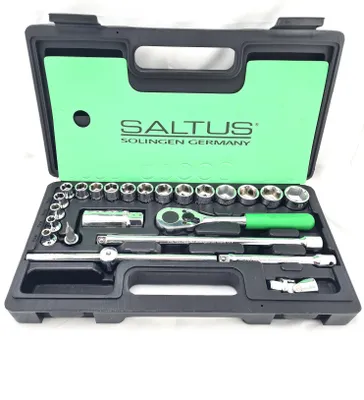 Produktbild von SALTUS Knarrenkasten 24-tlg Ratschenkasten Steckschlüssel-Satz Werkzeugsatz 3/8"