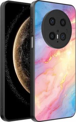 Produktbild von Geeignet für Huawei Mate 70 Telefon Fall mit Regenbogen Glitter Marble Print - TPU Backcover Fall Regenbogen Glitter Marble Design - Smartphonica