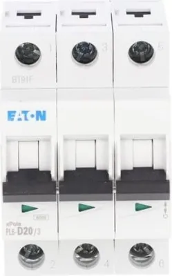 Image de Disjoncteur de surintensité 3P D 20A 6kA AC 286614 Eaton