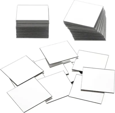 Produktbild von 30 Stück kleine Spiegel zum Basteln - 5 x 5 cm quadratische Mini-Spiegel - Acryl Spiegelplatten - Spiegelplatten für Handwerk und DIY-Projekte