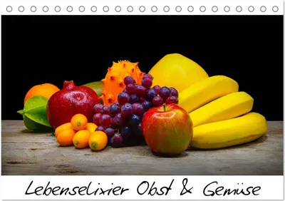 Produktbild von Lebenselixier Obst und Gemüse (Tischkalender 2025 DIN A5 quer), CALVENDO Monatskalender