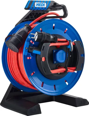 Produktbild von HEDI G7SR50NTF010 Vollkunststoff Gerätetrommel „Generation 7“ 50m rot für Bau