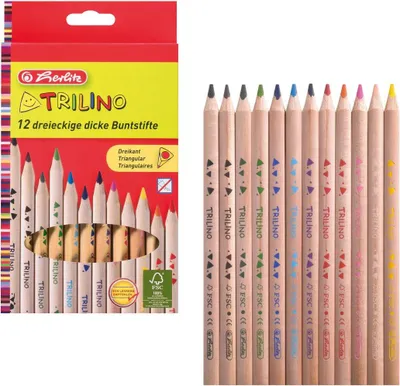 Produktbild von Herlitz 10412062, 12 Stück(e), Multi, Holz, Dreieckig