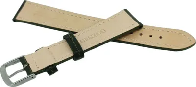 Produktbild von Herzog Öko-Nappa Uhrenarmband grün > Leder Antiallergisch gepolstert , Stegbreite:18mm, Schließe:Gelbgolden