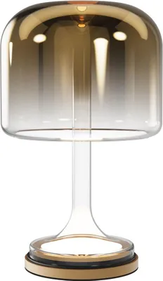 Produktbild von LED Nachttischleuchte Glas Metall dimmbar 3000 K warmweißes Licht 820 lm rund D: 26 cm 42 cm in Gold Modern