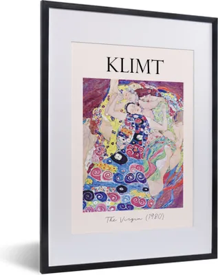 Produktbild von MuchoWow® Gerahmtes Poster Kunst - Gustav Klimt - Die Jungfrau (1980) 30x40 cm - Poster mit Schwarzem Bilderrahmen Wandposter Rahmen Foto Bilder - Wandposter Schlafzimmer