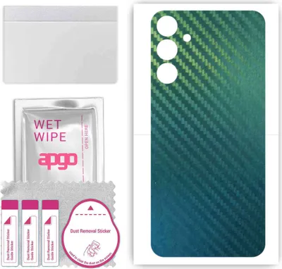 Produktbild von apgo Rückseite Schutzfolie, Skin, kompatibel mit Samsung Galaxy A35 5G, Hinten Displayschutzfolie aus Vinylfolie, kratzfest, einfache Montage - Kohlenstoff-Chamäleon CAKA1