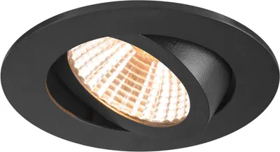 Produktbild von SLV 1007386 NEW TRIA 68, LED Deckeneinbauleuchte, 2700K, 38° rund schwarz