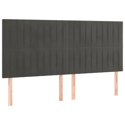 Zdjęcie produktu dla VidaXL 3116631, Ciemny Szary, Poliester, Drewno, 1800 mm, 118 cm, 128 cm, 50 mm
