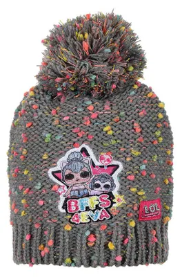 Produktbild von L.O.L. Surprise! Kinder Mädchen Winter-Mütze Bommelmütze   , Farbe:Grau, Größe:52