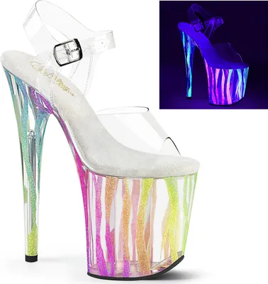 Produktbild von FLAMINGO-808RG-03 Damen Sandale von Pleaser, Transparent EU 35, US 5