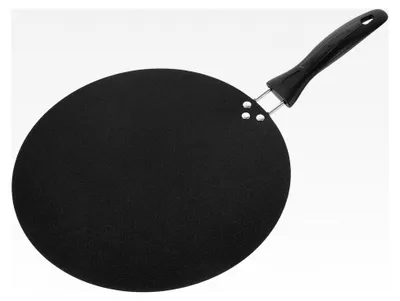 Produktbild von Runde Crêpe-Pfanne 30 cm mit Antihaftbeschichtung aus Gusseisen und ergonomischem Griff für Induktionsherd, Backofen und Grill