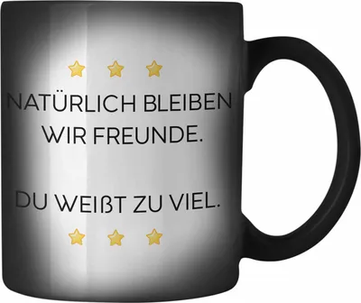 Produktbild von Trendation - Lustige Farbwechsel Zauber-Tasse mit Spruch für Beste Freundin Arbeit Büro Lustig Farbwechsel Zauber-Tassen Becher mit Sprüchen Kollegin Geschenk Sarkasmus (Schwarz)