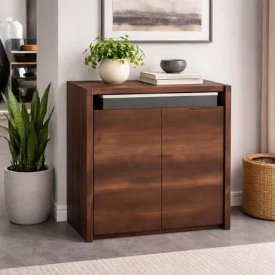 Obrázek produktu pro Elegantní etagéra Barva: černá, hnědá Moderní design Materiál: dřevo