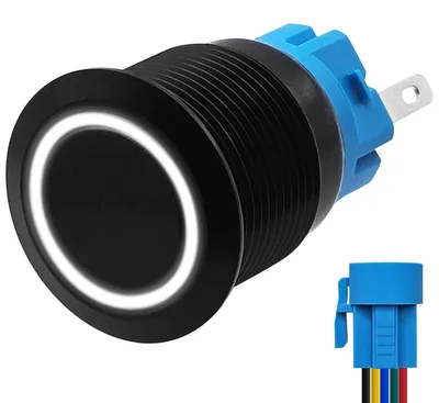Produktbild von ProRide Metall-Drucktaster 19 mm 12V/24V ON/OFF mit weißer LED