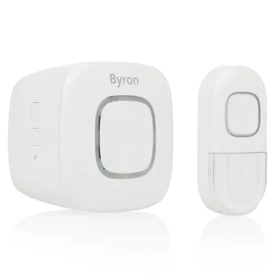 Produktbild von Byron DBY-24721 Funk-Türklingelset, Weiß, 85 dB, Haus, Büro, IP44, 10 Stück(e), 1 Stück(e)
