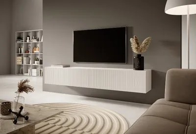 Produktbild von Selsey TV-Lowboard Veldio, Weiß, mit gefräster Front, 175 cm breit