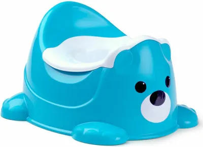 Produktbild von Kindertöpfchen blau ergonomisch Baby Töpfchen mit Einsatz Teddybär