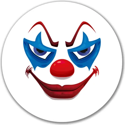 Produktbild von Huuraa Aufkleber Horrorclown Halloween 10cm rund Sticker Geschenkidee