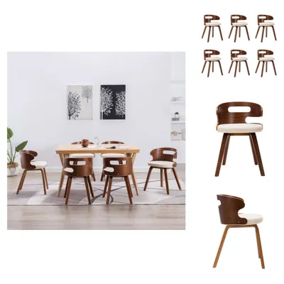 Produktbild von vidaXL Esszimmerstühle 6 Stk. Creme Bugholz und Kunstleder -  Esszimmerstühle