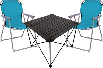 Produktbild von 3teiliges Campingmöbel Set Campingtisch Campingstuhl L70xB70xH56cm