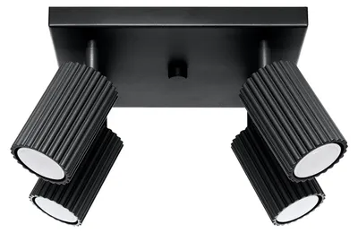 Zdjęcie produktu dla Spot KARBON czarny 4xGU10x10W aluminium wym:16,5x25x25cm IP20 Sollux Lighting
