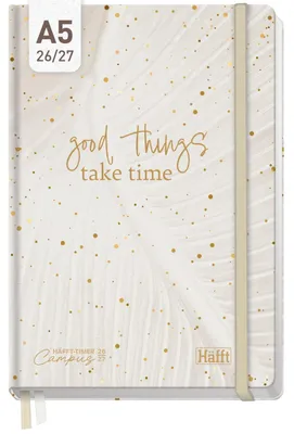 Produktbild von Häfft-Timer Campus Studentenkalender 2026/2027 / A5 / Sparkling Leaf / Häfft-Verlag
