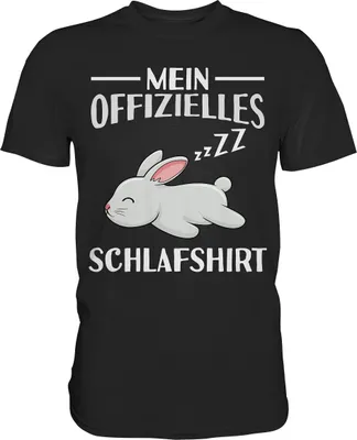 Produktbild von Offizielles Schlafshirt Nachthemd Schlafanzug Pyjama Hase T-Shirt – Black / 4XL