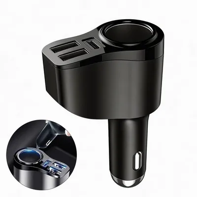 Produktbild von KFZ Ladegerät USB C PD 3.0, 36W Schnellladegerät Auto 12V–24V, 4-in-1 Zigarettenanzünder Adapter, USB-A & USB-C, Mini Autoladegerät