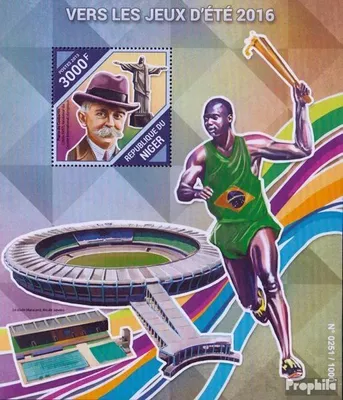 Produktbild von Briefmarken Niger 2015 Mi Block 495 (kompl. Ausg.) postfrisch Sport