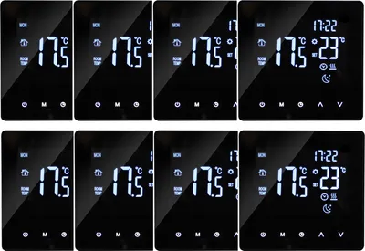 Produktbild von 6X Smart Thermostat 3A Raumthermostat Wasserheizungsgeräte Fußbodenheizung, Touchscreen LCD-Display, programmierbare Untergrundheizung