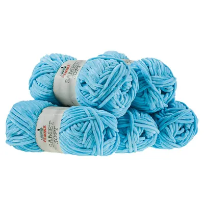 Produktbild von 500g Chenille-Wolle Samet Soft 39 Farben Chenille-Strickgarn Wolle Strickwolle