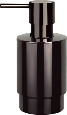 Produktbild von Spirella Premium Seifenspender "Nyo" in edlem Design | Flüssigseifen-Spender aus Edelstahl | Fassungsvermögen: 200ml | ØxH: 6,5 x 14 cm | Schwarz
