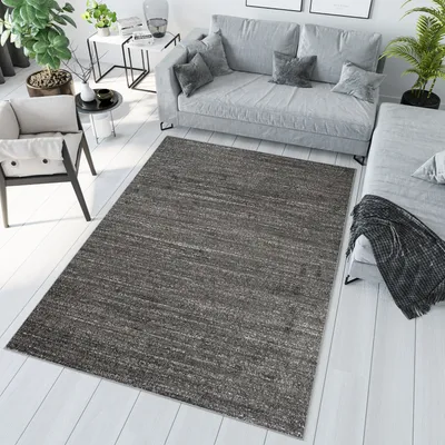 Obrázok produktu pre Koberec Obývacia izba Spálňa Krátky vlas Moderný melted dizajn Čierna sivá  180 x 260 cm