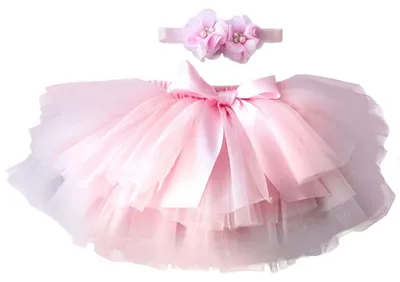 Produktbild von YONKOUNY Baby Mädchen Tutu Rock Prinzessin Tüllrock Minirock mit Blumen Stirnban
